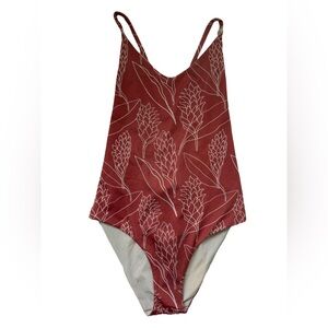 Floral Red Women's One Piece Swimsuit